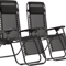 Zero Gravity Chair Lounge Chair Set Foldable Lawn Chair Outdoor Recliner Deck Chairs With Adjustabl