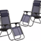 Zero Gravity Chair Lounge Chair Set Foldable Lawn Chair Outdoor Recliner Deck Chairs With Adjustabl
