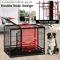 Heavy Duty Large Dog Crate Kennel 48 Steel Pet Cage With Lockable Wheels Removable Tray Ideal For T 5