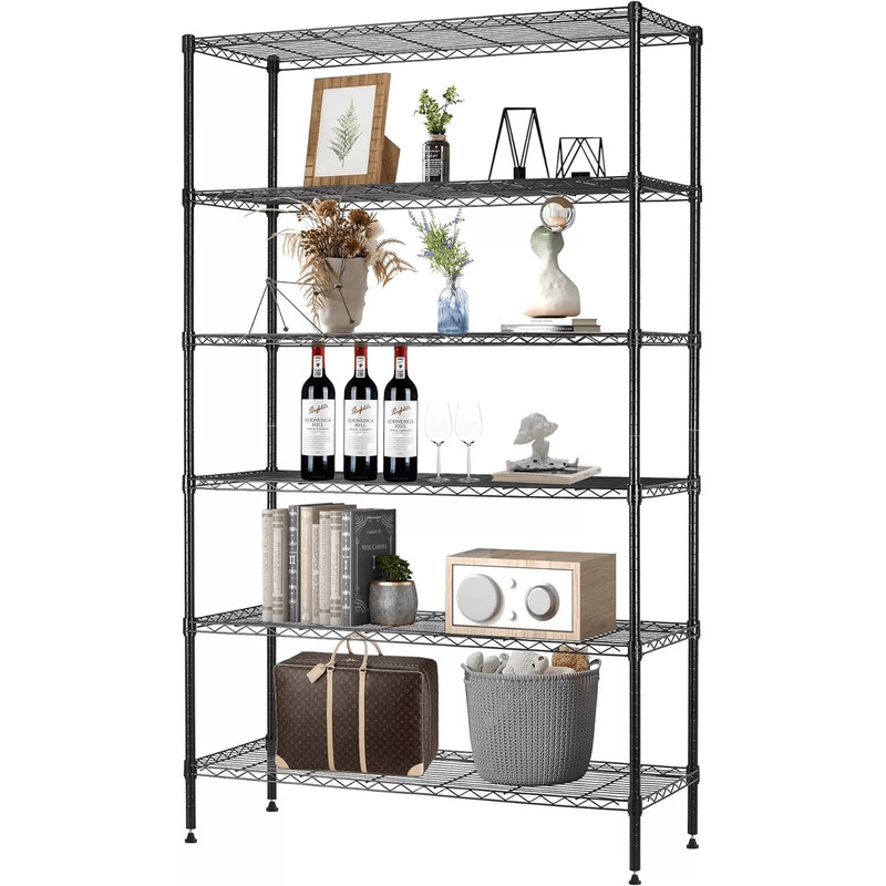 Heavy Duty 6 Shelf Wire Storage Rack Adjustable Metal Shelving Unit For Home Office Garage 0