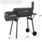 Charcoal Outdoor BBQ Grill With Offset Smoke Portable Camping Grill With Dual Ovens Temperature Mon 8