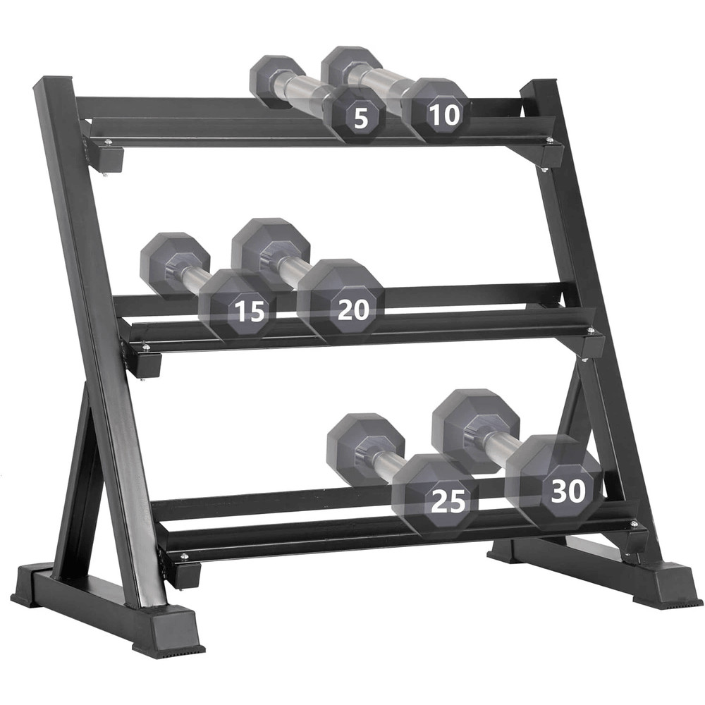 Dumbbell Rack Tier Solid Steel Weight Rack Holder Quick Rack With High Capacity For Home Gym Fitnes 0