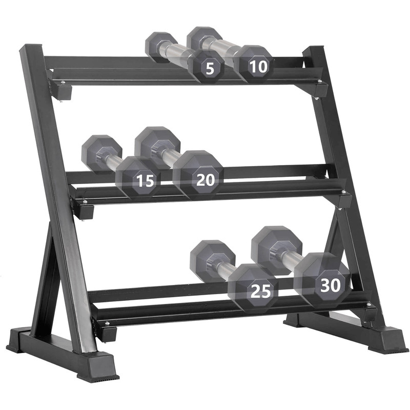 Dumbbell Rack Tier Solid Steel Weight Rack Holder Quick Rack With High Capacity For Home Gym Fitnes 0