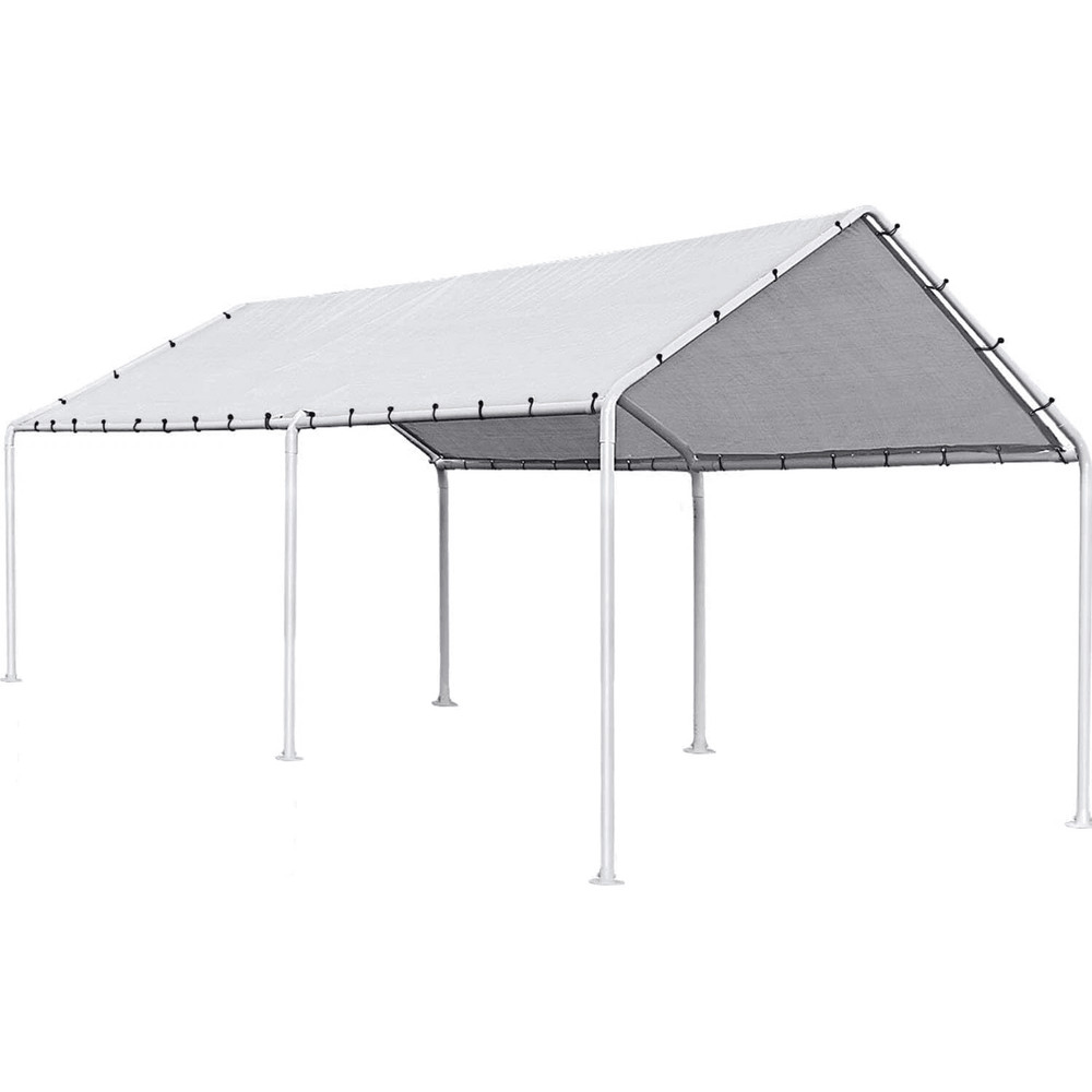 Heavy Duty Carport Canopy Garage Tent Steel Frame Shelter For Cars Boats  Events 0