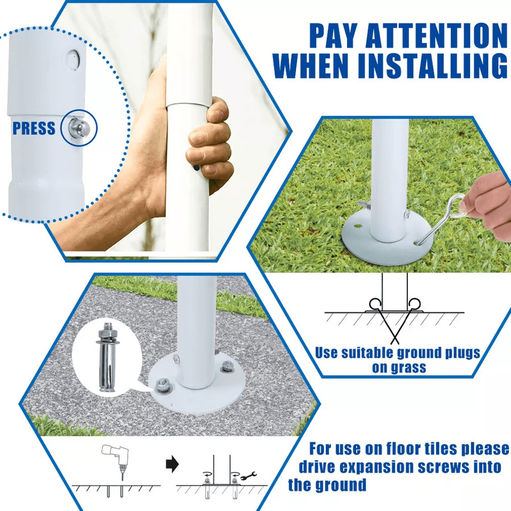 Heavy Duty Carport Canopy Garage Tent Steel Frame Shelter For Cars Boats  Events 3