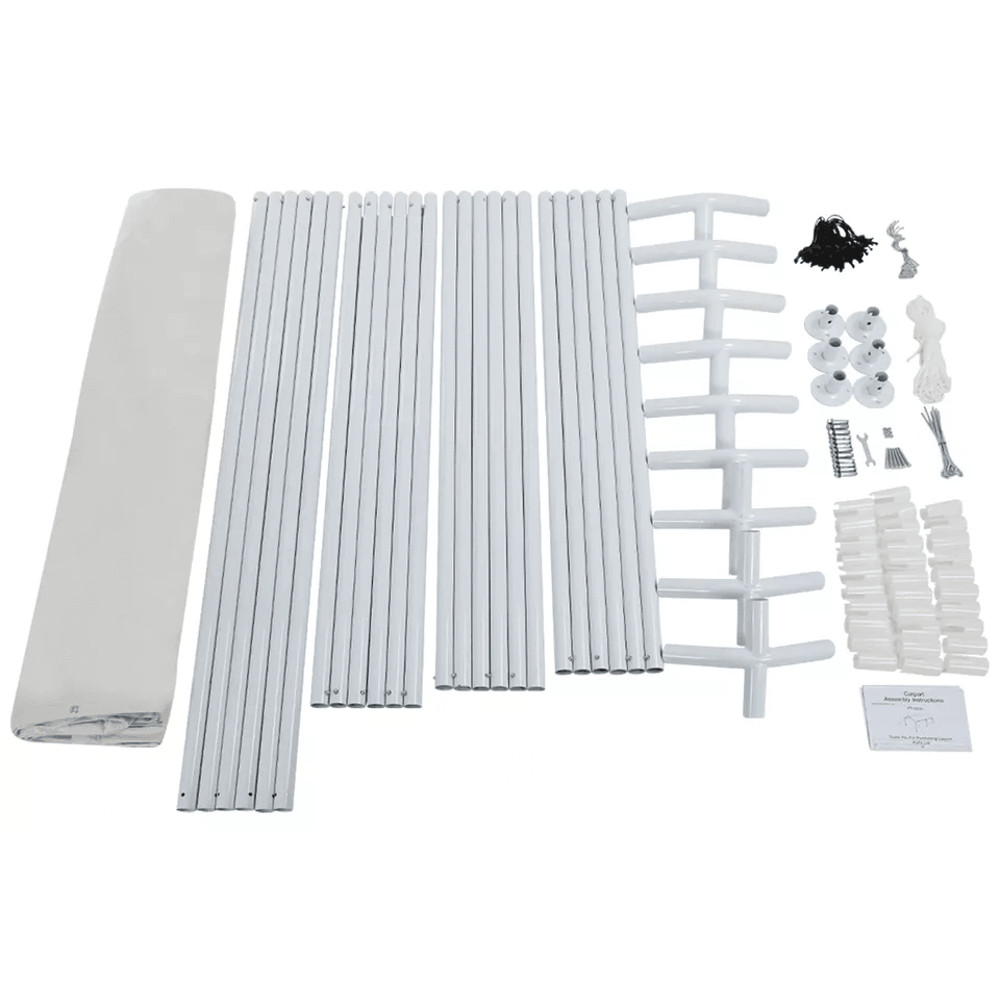 Heavy Duty Carport Canopy Garage Tent Steel Frame Shelter For Cars Boats  Events 2