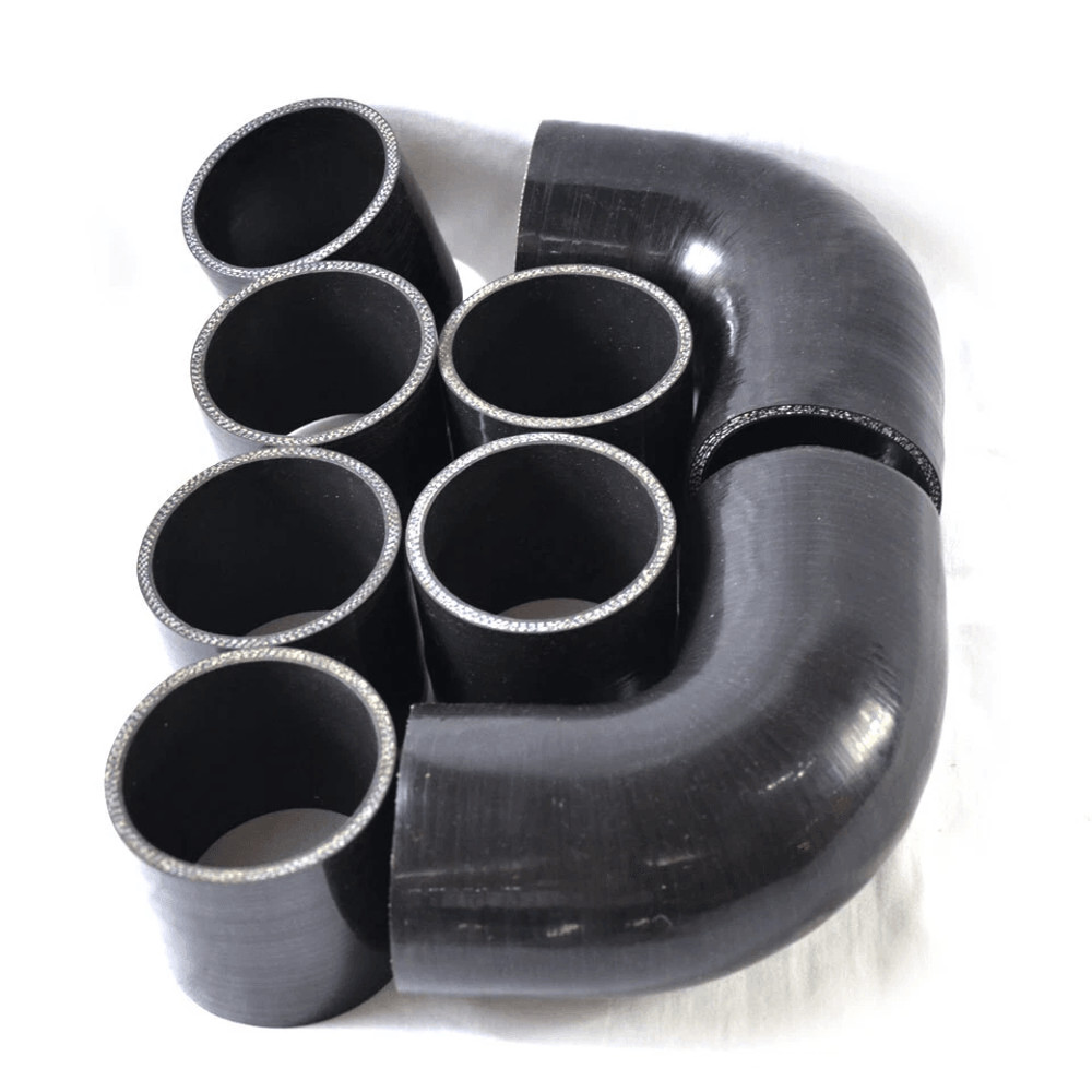 Polished Aluminum Intercooler Pipe Kit With Black Hose Clamp Universal Fit For Turbo Intake Perfo 4