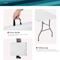 Folding Table Half Portable Picnic Table For Camping Outdoor Parties Events 4