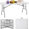Folding Table Half Portable Picnic Table For Camping Outdoor Parties Events 2