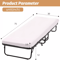 Folding Guest Bed With Wheels Portable Rollaway Extra Bed With Mattress For Adults Office Or Home U 6
