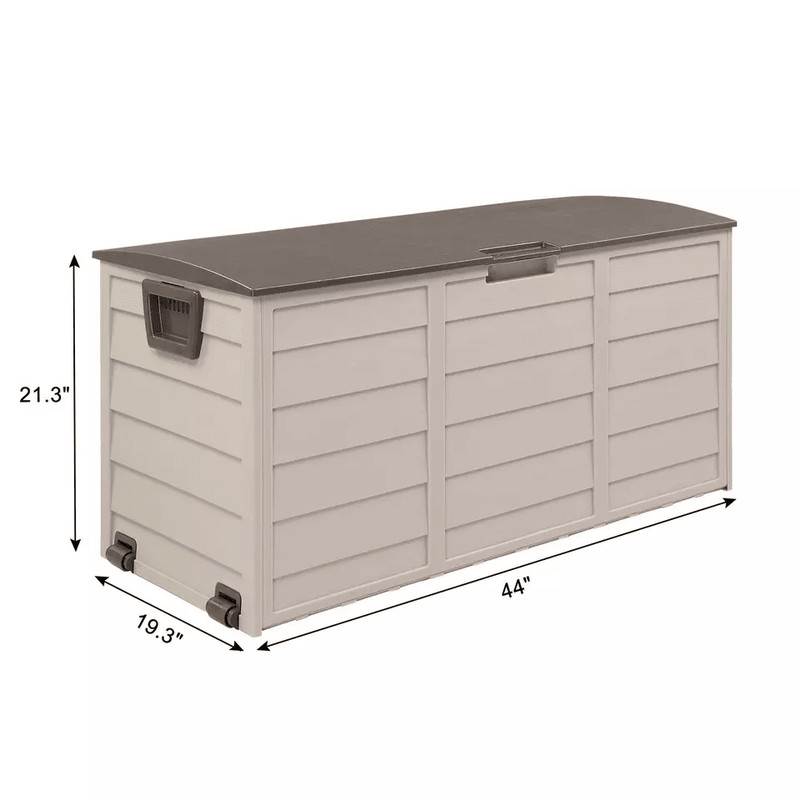 Resin Deck Box Outdoor Storage For Patio Furniture Pool Accessories  Toys 4