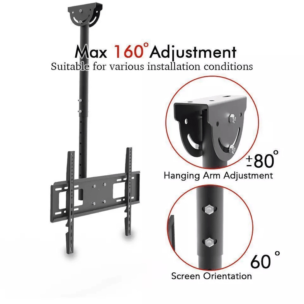 Adjustable Ceiling TV Wall Mount Bracket For LED LCD Flat Panel Displays 1