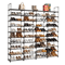 Large Capacity Metal Shoe Rack Tier Shoe Storage Organizer With Hooks And Shelves For Entryway Clos 1