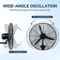 Oscillating Wall Fan High Velocity Industrial Heavy Duty Shop Fan 3