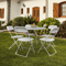 White Plastic Folding Chairs Stackable Party Dining Seats For Garden Events And Outdoor Use HeavyDu 1