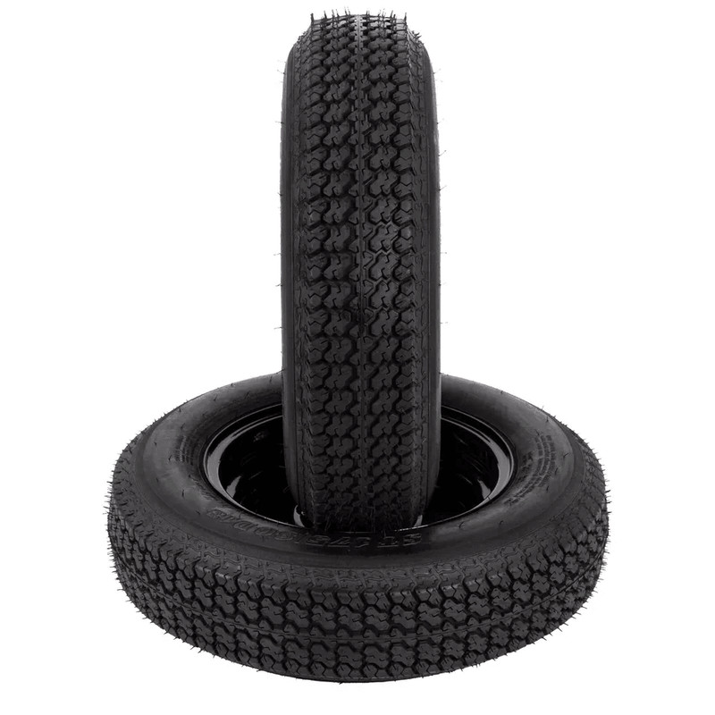 2Pack Trailer Tires On Rim ST17580D13 5 Lug Black Spoke Wheels Load Range C 13 Inch Trailer Tire As 6