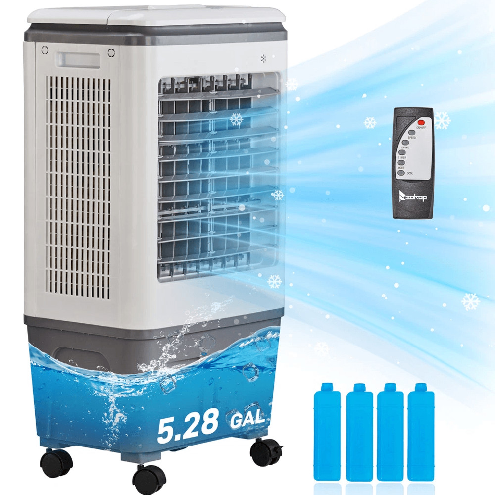 Portable Air Conditioner With Evaporative Cooler Humidifier Quiet EnergyEfficient Cooling For Home 0
