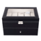 Large Slot Leather Watch Box Case Organizer With Glass Display Stylish Jewelry Storage For Watches 1