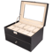 Large Slot Leather Watch Box Case Organizer With Glass Display Stylish Jewelry Storage For Watches 2