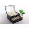 Large Slot Leather Watch Box Case Organizer With Glass Display Stylish Jewelry Storage For Watches 6
