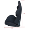 Pair Of Sports Cloth Reclinable Racing Seats Black With Slider Brackets 0