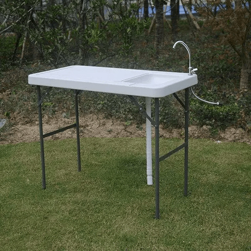 Portable Camping Fish Cutting Table With Sink Faucet Outdoor Fish Hunting Washing Cleaning Statio 3
