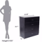 New 4 Drawer Chest Dresser Black Bedroom Storage Cabinet 3