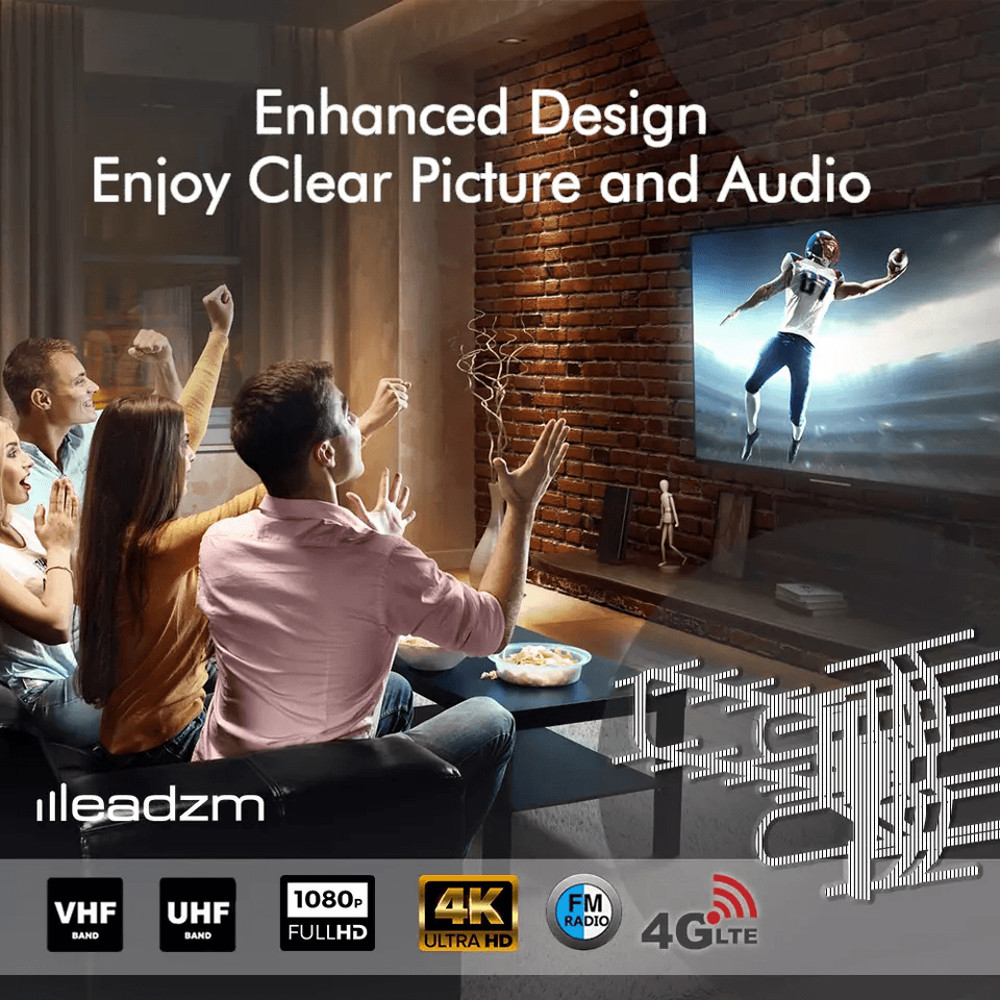 HDTV Outdoor Amplified Digital TV Antenna With 360 Rotor UHFVHF Signal Booster Remote ControlHome R 6