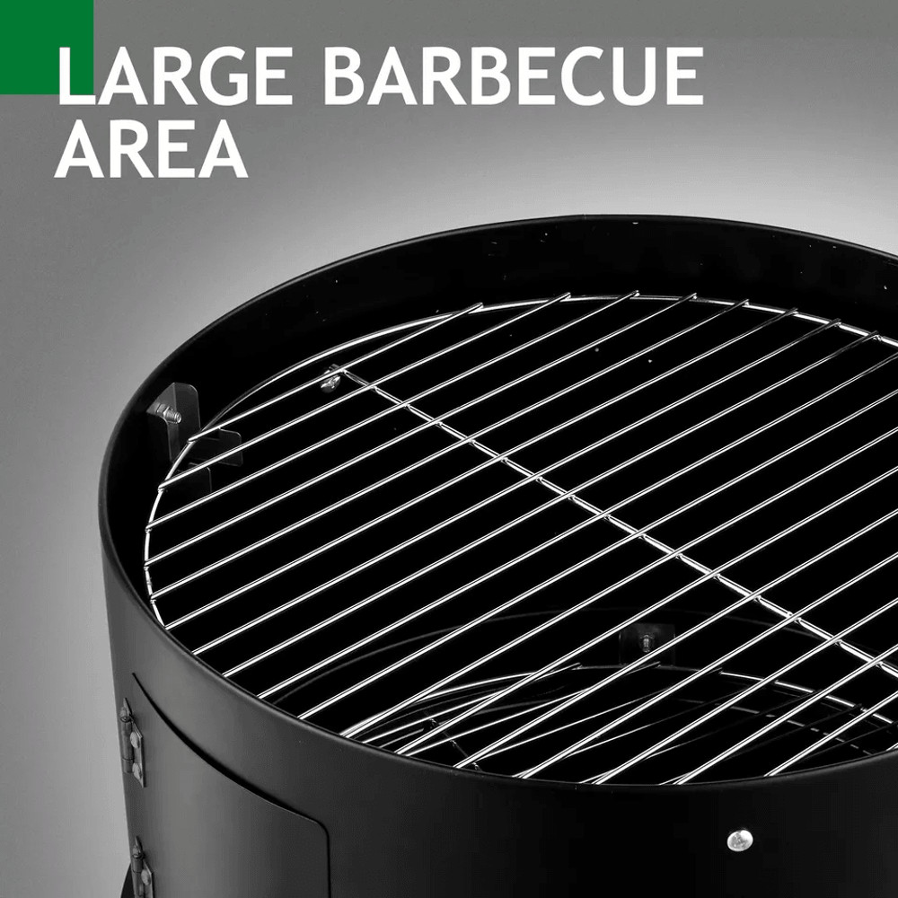 Charcoal Smoker BBQ Grill Portable Vertical Outdoor Meat Cooker With Builtin Thermometer For Grilli 3