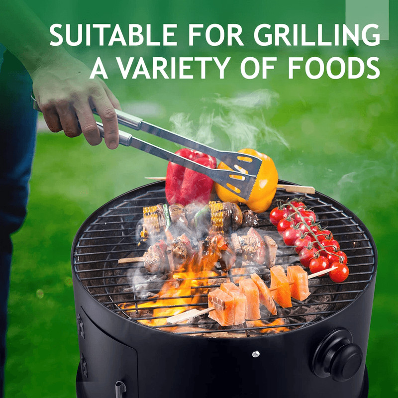 Charcoal Smoker BBQ Grill Portable Vertical Outdoor Meat Cooker With Builtin Thermometer For Grilli 5
