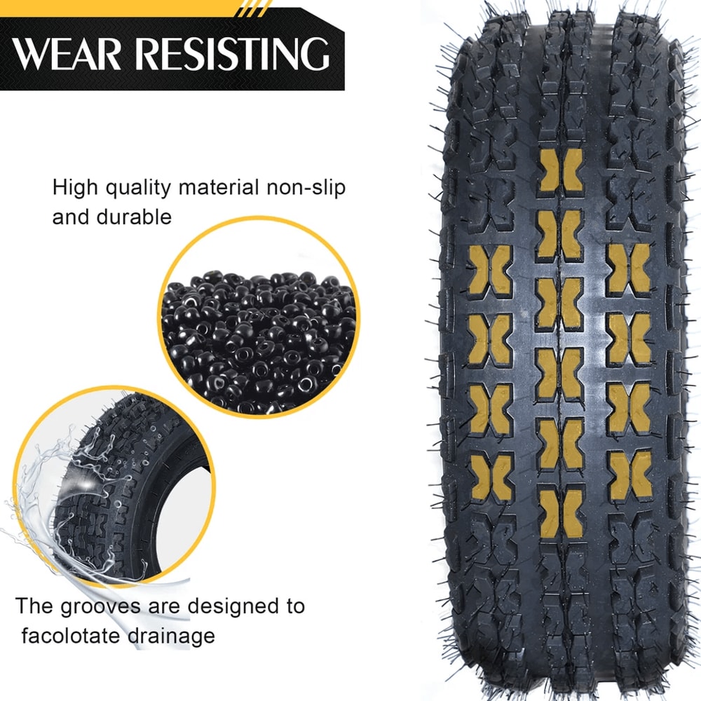 Sport ATV Knobby Tires 4 Ply Front Left Right Replacement 2