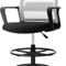 Drafting Chair Tall Office Chair Adjustable Height Ergonomic Mesh Stool With Arms And Foot Ring For 7