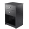 Modern Black 2 Drawer Nightstand Wood Storage End Table Bedside Organizer 2