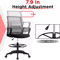 Drafting Chair Tall Office Chair Adjustable Height Ergonomic Mesh Stool With Arms And Foot Ring For 12