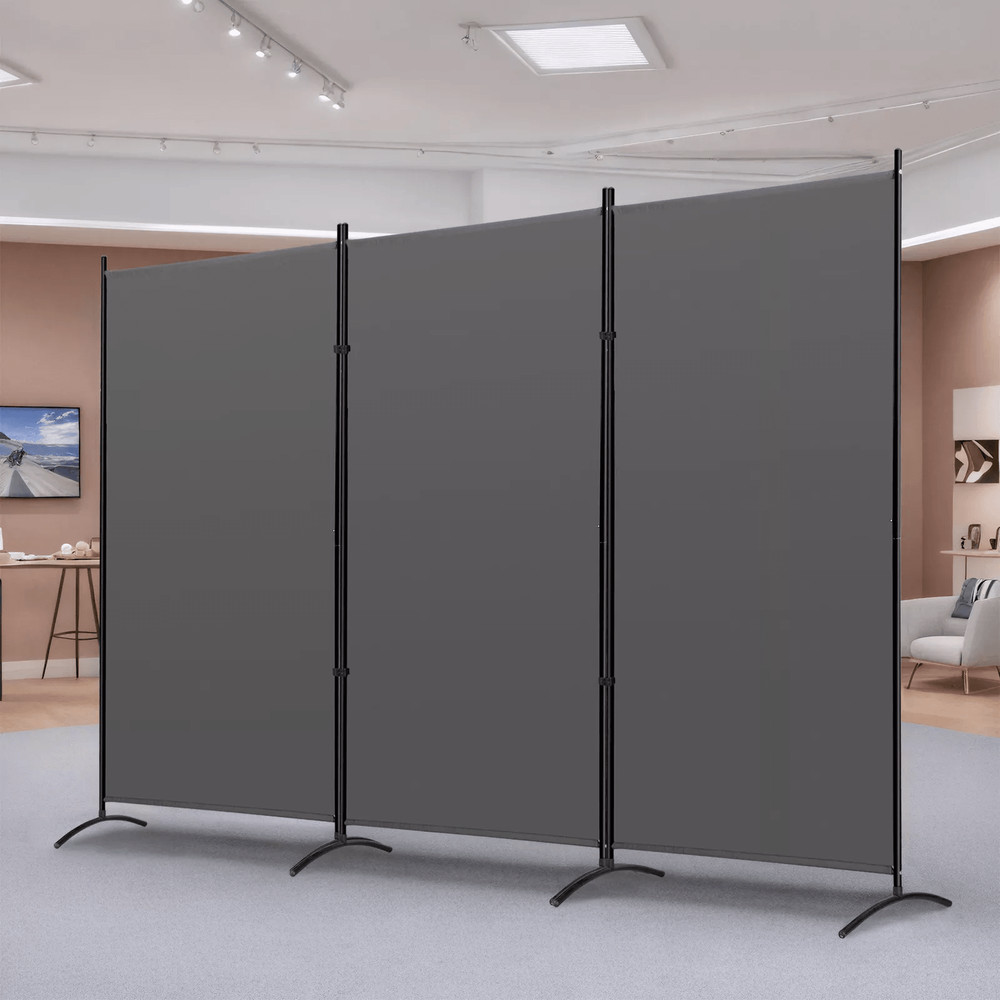 3 Panel Folding Room Divider Privacy Screen Portable Wall Partition For Home  Office 0