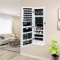 Wall Door Mounted Mirror Jewelry Cabinet With Lock LED Lighted Armoire Organizer For Secure Storag 2