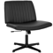 Criss Cross Armless Office Chair No Wheels Modern Swivel Height Adjustable Wide Seat For CrossLegg 11