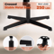 Criss Cross Armless Office Chair No Wheels Modern Swivel Height Adjustable Wide Seat For CrossLegg 12