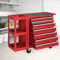 Heavy Duty Drawer Rolling Tool Chest Tool Box With Lock Key And Side Shelves Drawer Steel Tool Cab 6