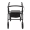 Extra Wide Bariatric Rolling Walker Heavy Duty Rollator With Padded Seat Backrest Loop Brakes For 0