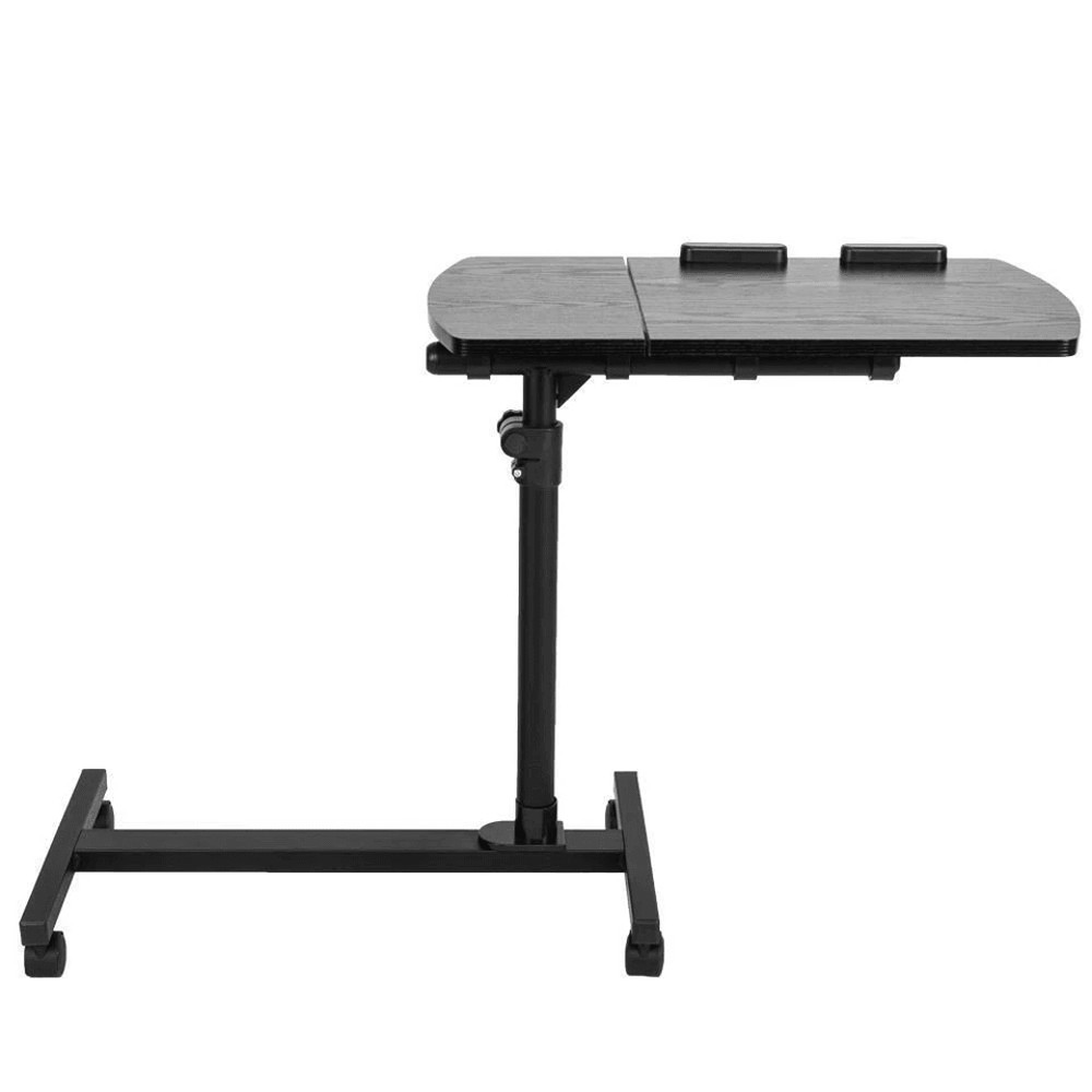 Rolling OverBed Laptop Desk With Adjustable Height Angle Portable Table Stand For Bed Sofa Hospit 3