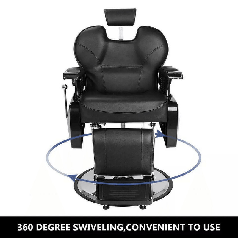 Deluxe Barber Shop Hydraulic Recline Salon Chair Beauty Spa Shampoo Hair Styling Chair For Professi 8