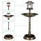 Decorative Plastic Bird Bath With Solar Light And Stable Base Ideal For Outdoor Garden Landscaping 5