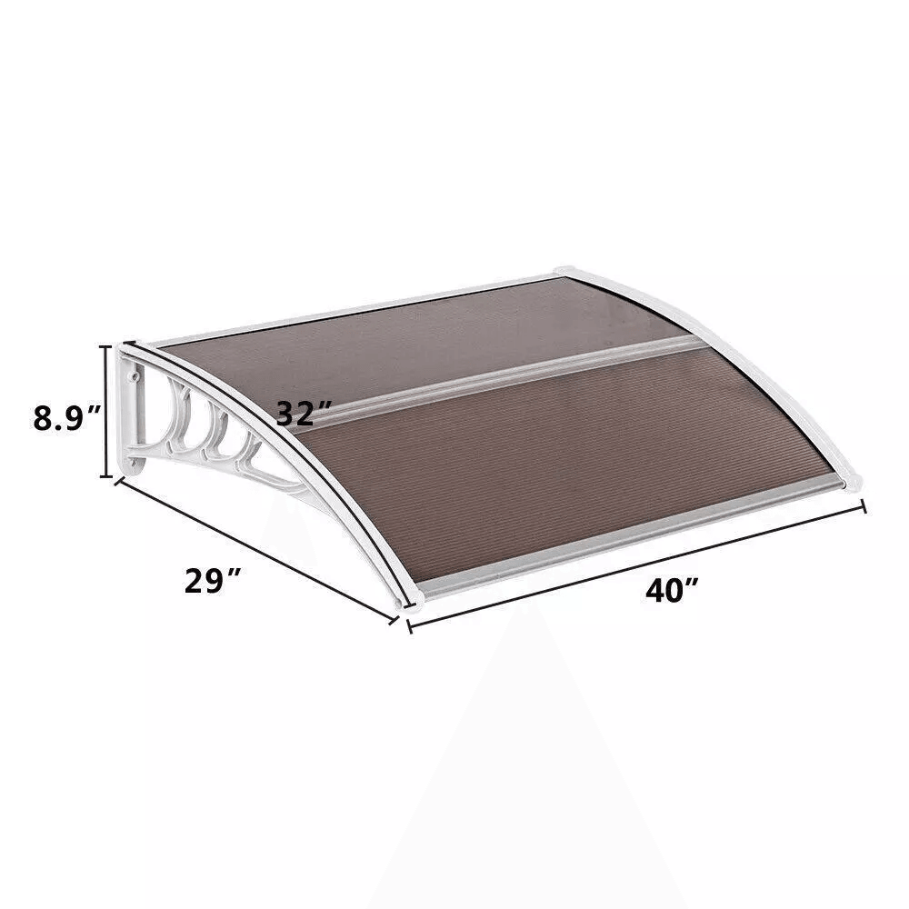 DIY Window Canopy Awning Outdoor Polycarbonate Door  Patio Shelter 5