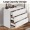 Bedroom Storage Dresser 3 Drawers With Cabinet White Wood Furniture For Kids Room Organizer 3