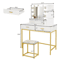 LED Vanity Set With Lighted Mirror Cushioned Stool Dressing Table Makeup Table 6