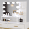 LED Vanity Set With Lighted Mirror Cushioned Stool Dressing Table Makeup Table 4