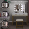 LED Vanity Set With Lighted Mirror Cushioned Stool Dressing Table Makeup Table 2