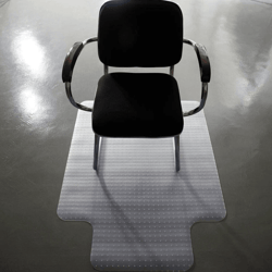 transparent chair mat for home office, pvc floor protector for computer desk and carpet