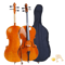 Full Size Natural Cello With Case Bow Rosin Bridge Ideal For Beginners Professionals 0